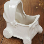 Ivory White Color Ceramic Planter