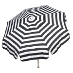 Large Italian Striped Black and White Umbrella