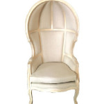 Classic French Royalty Chair Off White Ivory