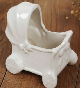 Ivory White Color Ceramic Planter