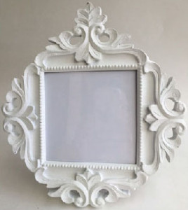 White Photo Frame Ornate Cynthia