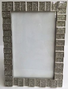 Photo Frame Diamond Silver color