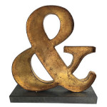 Gold Ampersand Decoration Sign