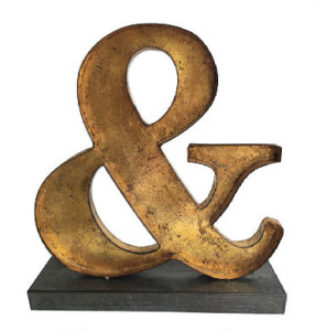 Gold Ampersand Decoration Sign