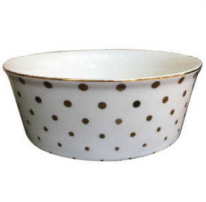 White Gold Dotted Bowl