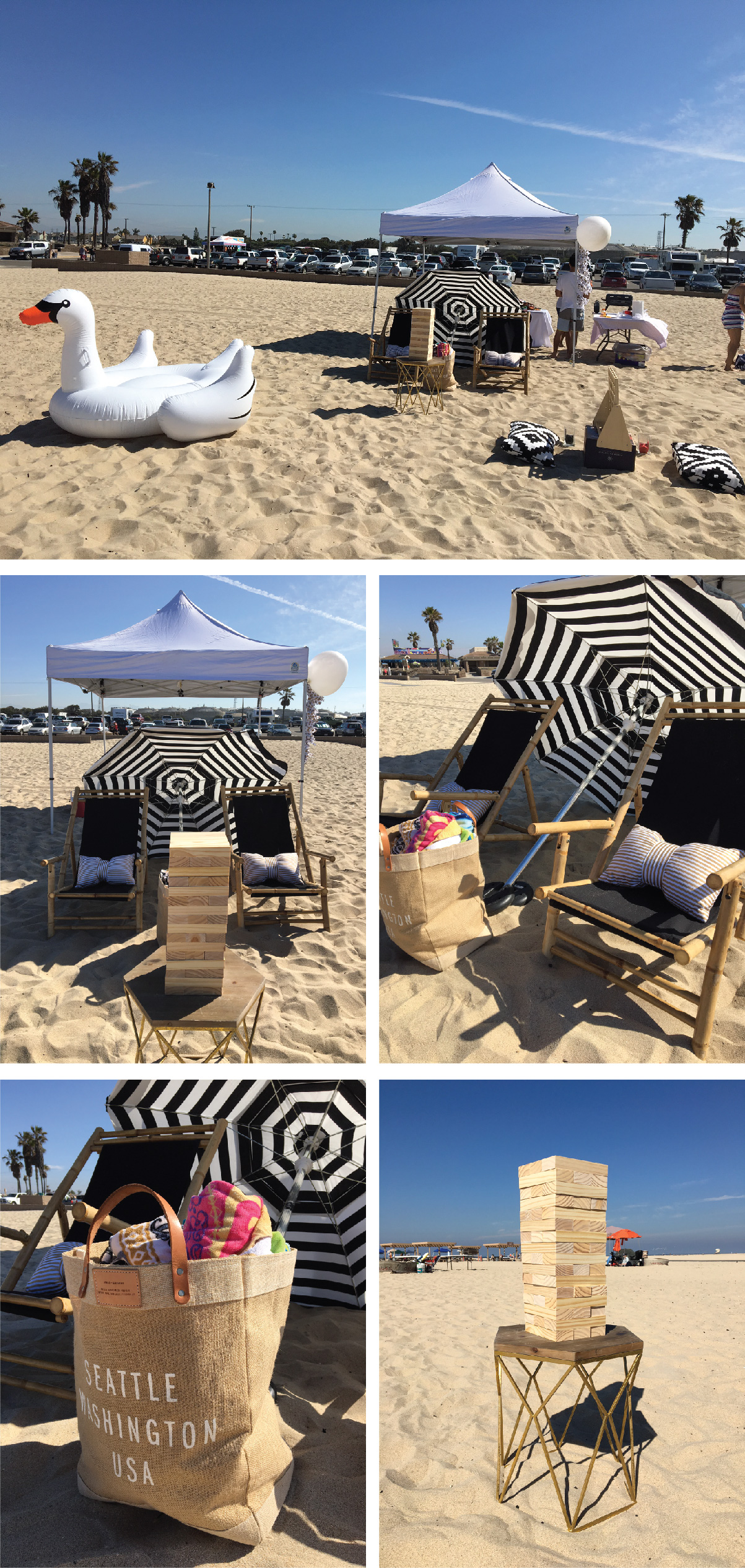 2.beach party setup