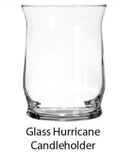 Glass Hurricane Candleholder