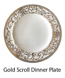 gold scroll dinner plate charger holiday