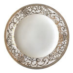 gold scroll dinner plate charger holiday